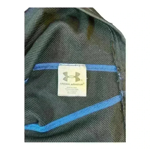 Under Armour Men’s Heatgear Longsleeve Performance Half Zip Shirt, Large Blue - Picture 4 of 5